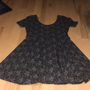 Black and grey floral dress